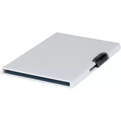 Magnetyczne etui na karty z ochroną RFID, wykonane z materiałów z certyfikatem RCS - Srebrny (12452881)