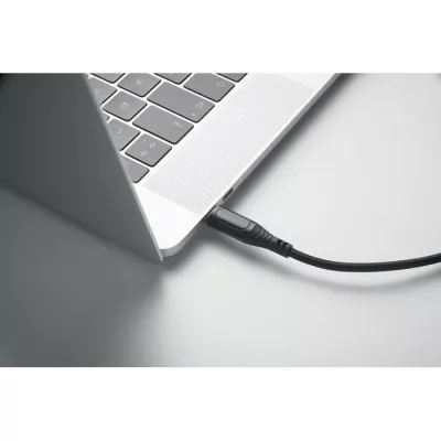 Kabel USB-C 100W z wyświetlaczem mocy TYPSO - Czarny (MO2676-03)