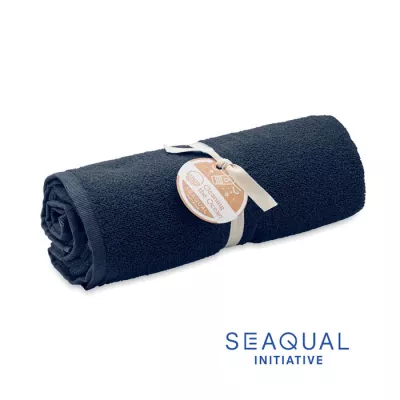 Ręcznik żakardowy SEAQUAL® 100x170 cm 500 g/m² WATER - Niebieski (MO2060-04)
