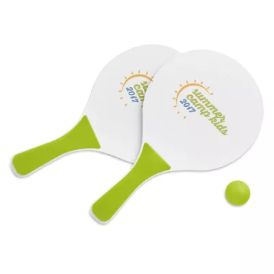 Mini zestaw do tenisa plażowego z MDF MINI MATCH - Limonka (MO1911-48)