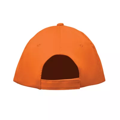 Czapka z daszkiem 5-panelowa z bawełny 180 g/m² SUNNY - Pomaranczowy (MO2345-10)