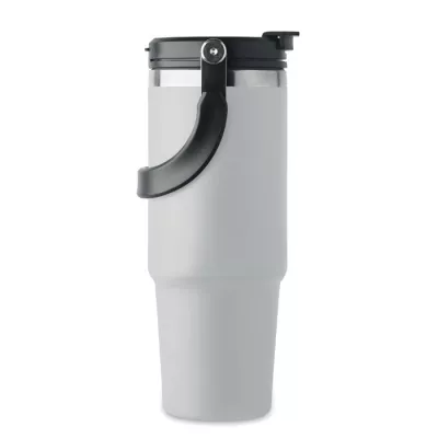Kubek termiczny ze słomką ze stali 850 ml SUMA HAND - Bialy (MO2561-06)