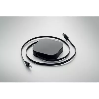 Kabel zwijany USB-C 100W LINEA 100 - Czarny (MO2924-03)