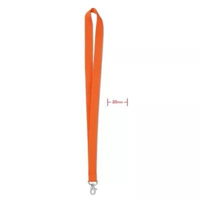 Smycz 20 mm z metalowym karabińczykiem SIMPLE LANY - Pomaranczowy (MO9058-10)