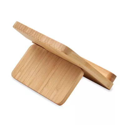 Stacja ładująca 3 w 1 15W w bambusowym etui BOOGAR - Drewna (MO2458-40)