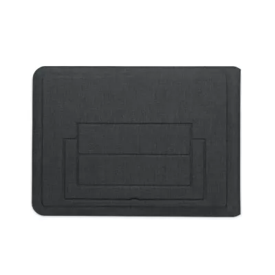 Pokrowiec na laptop 16" z podstawką z RPET PRACTIC - Czarny (MO2696-03)