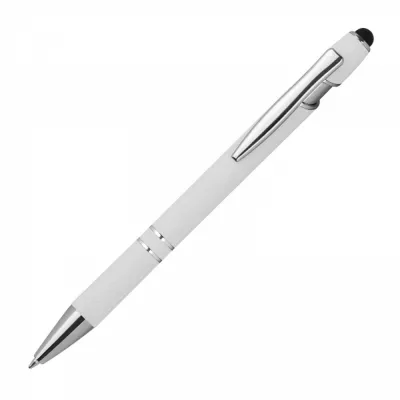 Długopis aluminiowy touch pen HERMANN - biały (1368906)