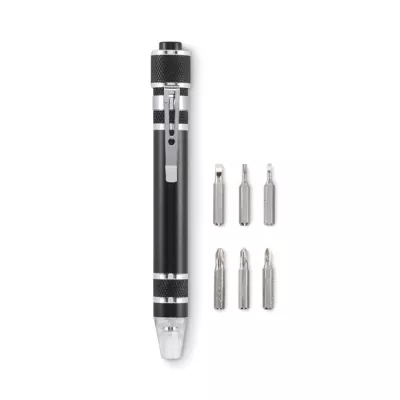 Multitool w kształcie długopisu z latarką TUBULAR - Czarny (MO2498-03)