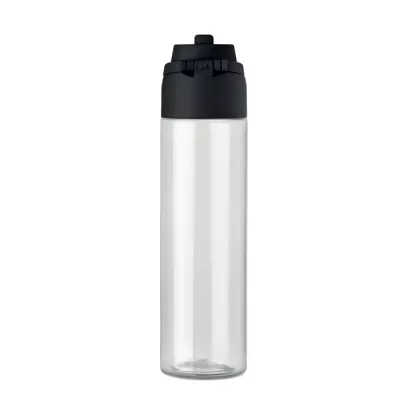 Butelka z RPET ze słomką 2 w 1 700 ml TOIEN KLAR - Czarny (MO2990-03)