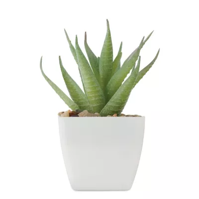 Sztuczna roślina mini aloes z PP ARTILOE - Bialy (MO2852-06)