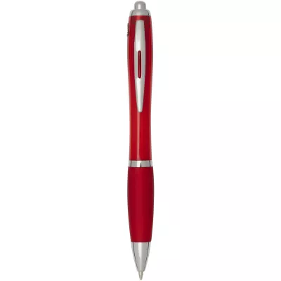 Nash długopis kulkowy z tworzyw sztucznych pochodzących z recyklingu z certyfikatem RCS, z kolorowym korpusem i uchwytem (cza - Czerwony (10645421)