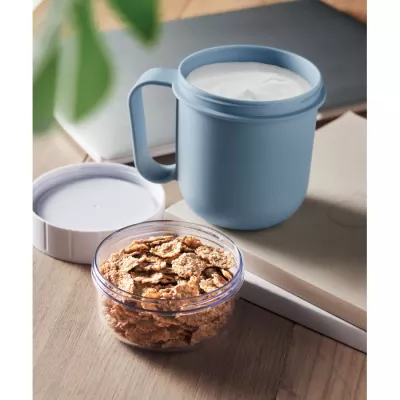 Kubek śniadaniowy z pojemnikiem 450 ml CUP ON GO - Petrol (MO2679-20)
