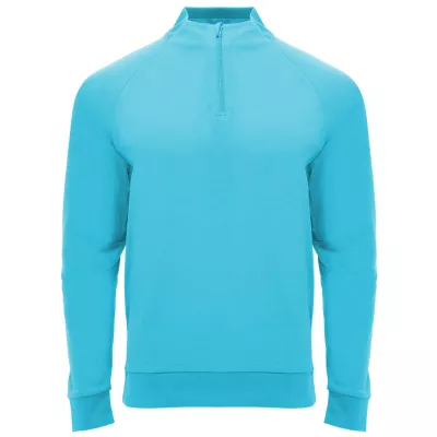 Epiro bluza unisex z długim rękawem i zamkiem błyskawicznym 1/4 200 g/m² - Turkus fluorescencyjny (R1115-FLUORTRQ)