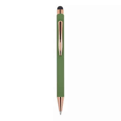 Długopis aluminiowy Prague grawer różowe złoto - Oliwkowa zieleń (LT87887-N0043)