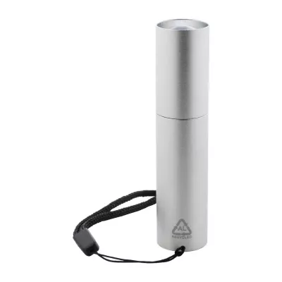 Chargelight Tone latarka akumulatorowa z recyklingowanego aluminium - srebrny (AP864122-21)