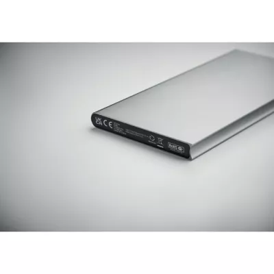 Powerbank 8000 mAh aluminiowy POWERFLAT8C - Srebrny Mat (MO2340-16)