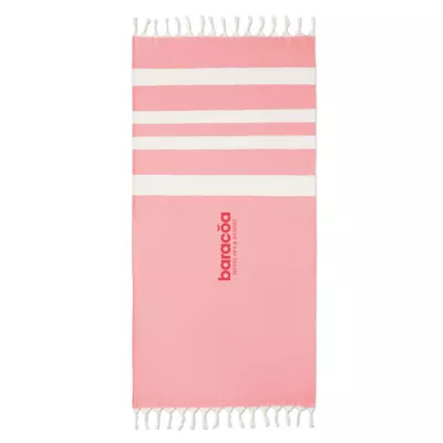 Ręcznik hammam z recyklingu 75x150 cm 140 g/m² AGOURA - Czerwony (MO6554-05)