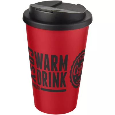 Americano® 350 ml tumbler with spill-proof lid - Czarny-Czerwony (21069520)