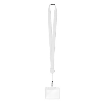 Smycz z wysuwanym uchwytem ZIP LANYARD - Bialy (MO9852-06)