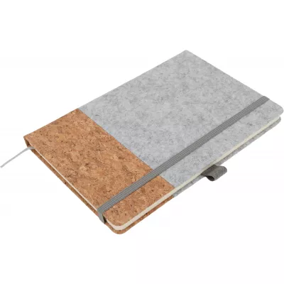 Notatnik A5 w linie RPET TERESA - szary (2447207)