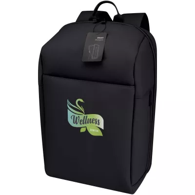 SMART plecak na laptopa 15” wykonany z materiałów z recyklingu (certyfikat GRS), o pojemności 18 litrów - Czarny (13015390)