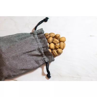 Woreczek z bawełny z recyklingu 110 g/m2 PASADENA - ciemnoszary (298177)