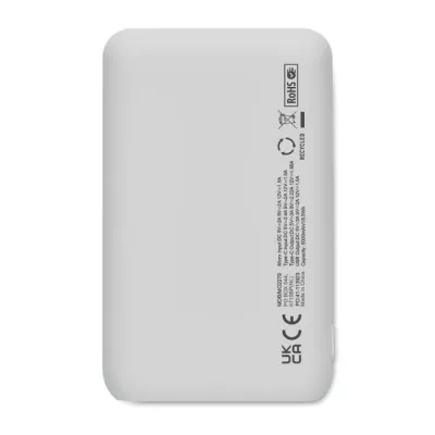 Powerbank 5000 mAh z ABS z recyklingu POWER52C - Bialy (MO2279-06)