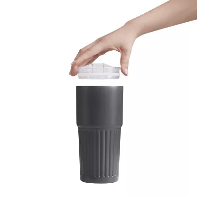 Próżniowy kubek 600 ml WAVE LINE - szary (56-0304714)