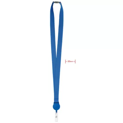 Smycz z wysuwanym uchwytem ZIP LANYARD - Niebieski (MO9852-37)