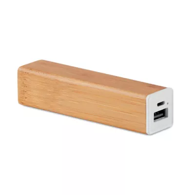 Powerbank w bambusowej obudowie 2200 mAh POWERBAM - Drewna (MO9673-40)