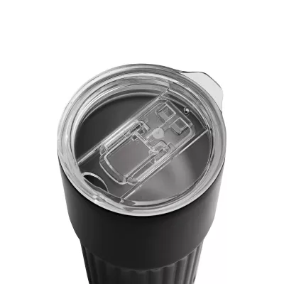 Próżniowy kubek 600 ml WAVE LINE - czarny (56-0304713)