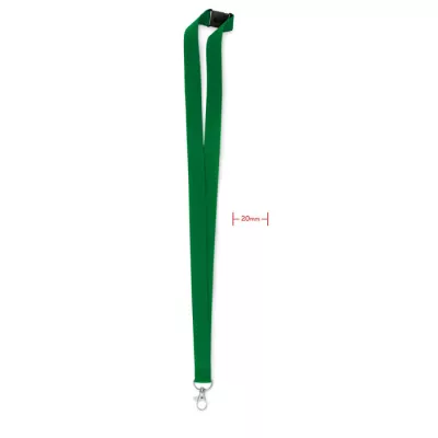Smycz 20 mm ze złączką bezpieczeństwa PANY - Zielony (MO9354-09)
