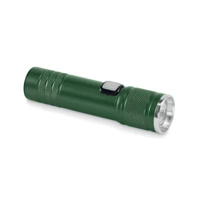 Latarka COB z aluminium z recyklingu FLASHRA - Ciemnozielony (MO2724-60)