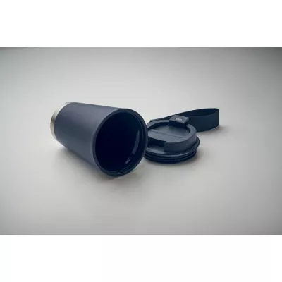 Kubek dwuścienny z PP z paskiem 300 ml TOPIZ - Francuski Granat (MO2596-85)