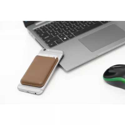 Magnetyczny portfel na telefon MAGILO - brązowy (07039-09)
