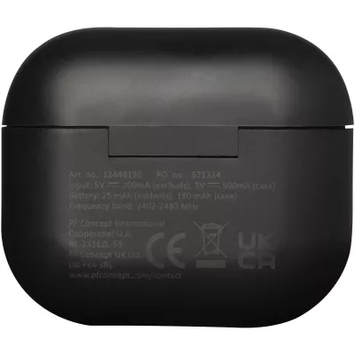 Altais zestaw słuchawkowy True Wireless z technologią Bluetooth® z tworzyw sztucznych pochodzących z recyklingu - Czarny (12448190)