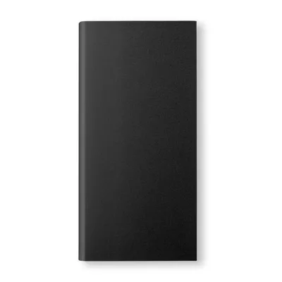 Powerbank solarny z aluminium 8000 mAh SOLAR POWERFLAT - Czarny (MO9051-03)