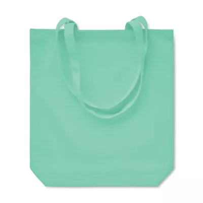 Torba bawełniana na zakupy 270 g/m² RASSA COLOURED - Miętowy Zielony (MO6442-77)
