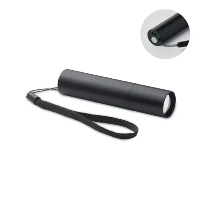 Latarka aluminiowa akumulatorowa z zoomem ALUMINATE - Czarny (MO2461-03)