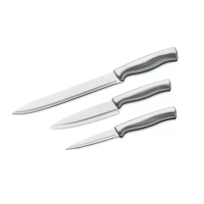 Zestaw 3 noży ze stali nierdzewnej COCINERO - Srebrny (MO3203-14)