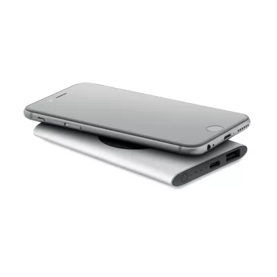 Powerbank indukcyjny 15W 5000 mAh POWERPLUS - Srebrny Mat (MO2375-16)