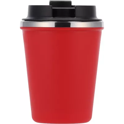 Kubek termiczny 350 ml z powłoką z recyklingu METODY - czerwony (8496205)