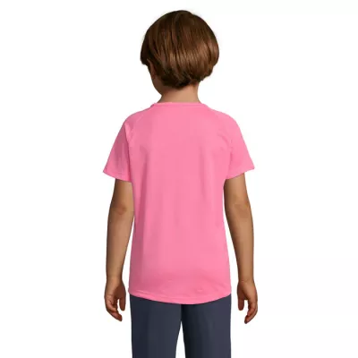 Koszulka sportowa dziecięca 140 g/m² Sol's SPORTY KIDS - Neonowy Róż 2 (S01166-NP)