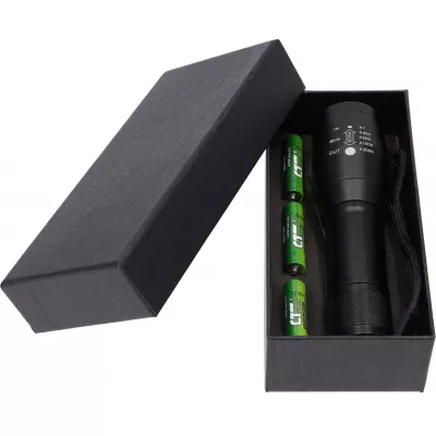 Latarka LED aluminiowa DAVID - czarny (8118503)