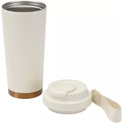 Kubek termiczny Hampton o pojemności 480 ml, wykonany ze stali nierdzewnej z recyklingu z certyfikacją RCS, z podwójnymi ścia - Kramowy (10095601)