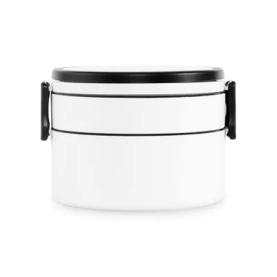 Lunchbox okrągły dwupoziomowy z PP 950 ml ENSALA - Bialy (MO2902-06)