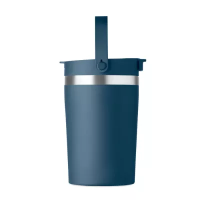 Kubek termiczny ze słomką i paskiem 350 ml COZYCUP - Francuski Granat (MO2922-85)