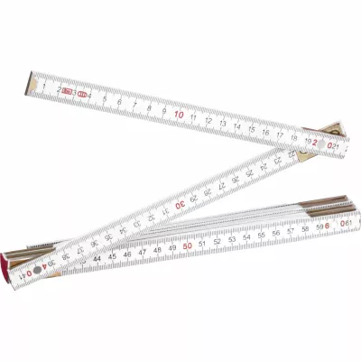 Drewniana składana miarka SVENJA - biały (9532406)