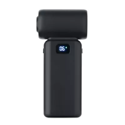 Wentylator przenośny turbo z LED TECHMATE BAMBOO - Czarny (MO2650-03)