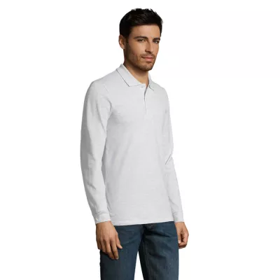 Polo męskie 180 g/m² Sol's PERFECT LSL MEN - Popiól (S02087-AS)